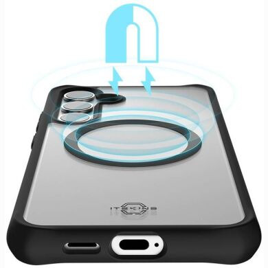 Защитный чехол ItSkins Hybrid R Solid with MagSafe для Samsung Galaxy S24 (S921) SGBP-HRSMA-PBTR - Transparent / Black