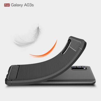 Защитный чехол UniCase Carbon для Samsung Galaxy A03s (A037) - Red