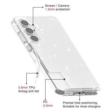 Захисний чохол UniCase Glitter Shell для Samsung Galaxy S25 FE (S731) - White