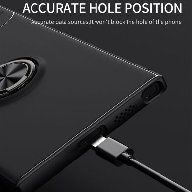 Захисний чохол UniCase Magnetic Ring для Samsung Galaxy S24 Ultra - Black / Rose Gold
