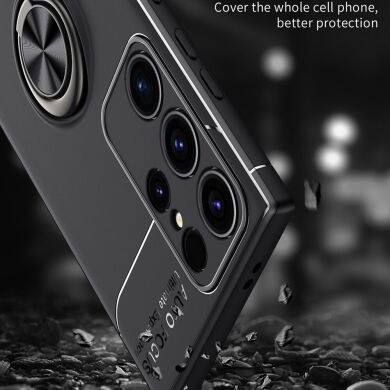 Защитный чехол UniCase Magnetic Ring для Samsung Galaxy S24 Ultra - Black / Red
