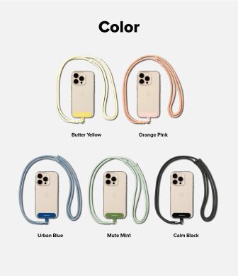 Ремінець для смартфона Ringke Link & Flow Shoulder Strap Y-Type (8800293851608) - Orange Pink