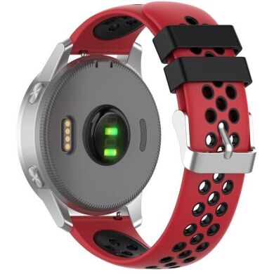 Ремінець Deexe Dot Color для годинників з шириною кріплення 18 мм - Red / Black