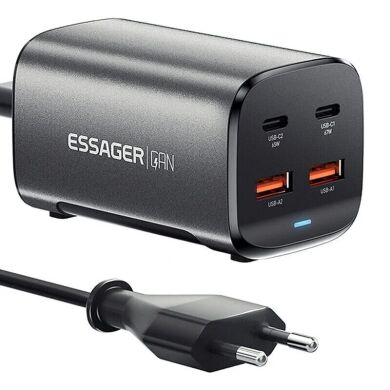 Сетевое зарядное устройство ESSAGER ES-CD35 Series 67W GaN Dual - Black