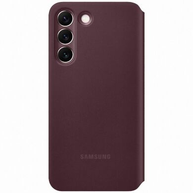 Чохол-книжка Smart Clear View Cover для Samsung Galaxy S22 (S901) EF-ZS901CEEGRU - Burgundy