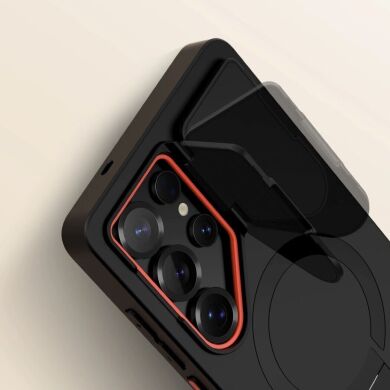 Захисний чохол Tech-Protect Kevlar Aura MagSafe для Samsung Galaxy S25 Ultra (S938) - Black / Orange