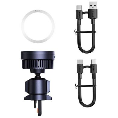 Автомобильный держатель с беспроводной зарядкой Baseus MagPro Qi2 (15W) C40164100121-01 - Black