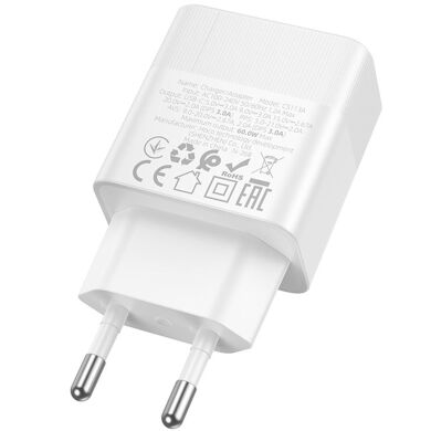 Мережевий зарядний пристрій Hoco CS113A Lounge PD40W (Type-C) - White