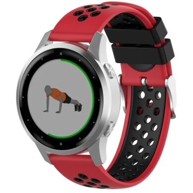 Ремінець Deexe Dot Color для годинників з шириною кріплення 18 мм - Red / Black