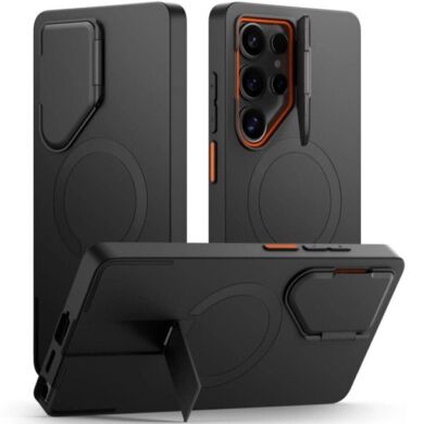 Захисний чохол Tech-Protect Kevlar Aura MagSafe для Samsung Galaxy S25 Ultra (S938) - Black / Orange