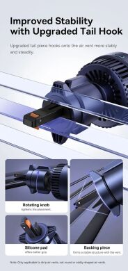 Автомобильный держатель с беспроводной зарядкой Baseus MagPro Qi2 (15W) C40164100121-01 - Black