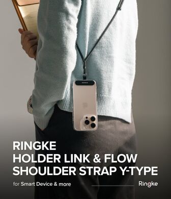 Ремінець для смартфона Ringke Link & Flow Shoulder Strap Y-Type (8800293851608) - Orange Pink