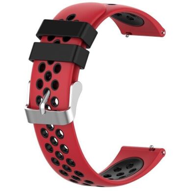 Ремінець Deexe Dot Color для годинників з шириною кріплення 18 мм - Red / Black