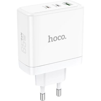 Мережевий зарядний пристрій Hoco N30 Glory PD65W + кабель Type-C to Type-C - White
