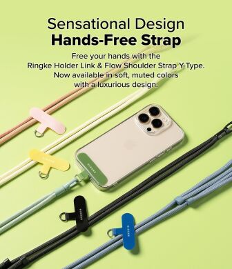 Ремінець для смартфона Ringke Link & Flow Shoulder Strap Y-Type (8800293851608) - Orange Pink