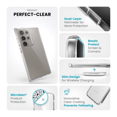 Защитный чехол Speck Presidio Perfect для Samsung Galaxy S24 Ultra (S928) 150620-5085 - Clear