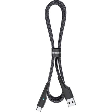 Кабель ESSAGER Rousseau USB to Type-C (3A, 1m) EXCT-LS01 - Black