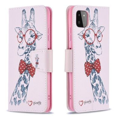 Чехол-книжка Deexe Color Wallet для Samsung Galaxy A22 5G (A226) - Giraffe