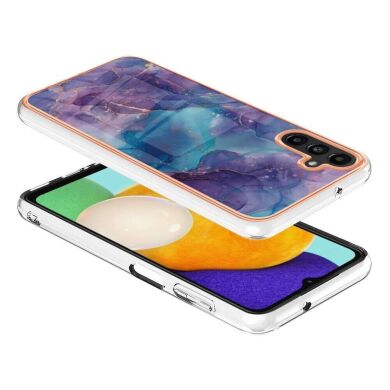 Защитный чехол Deexe Marble Style для Samsung Galaxy A54 (A546) - Purple