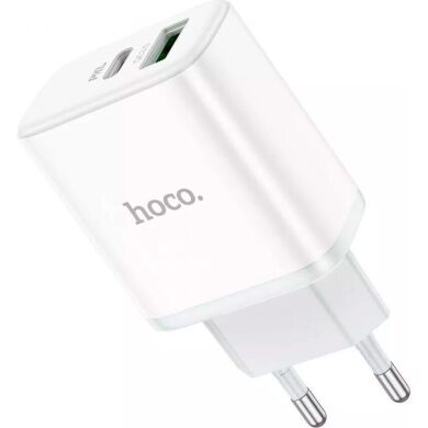 Мережевий зарядний пристрій Hoco C105A PD20W + QC3.0 - White