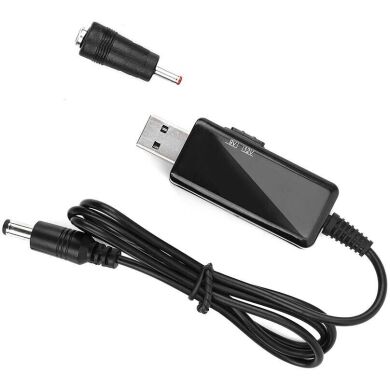 Кабель ArmorStandart USB to DC (5V to 9V/12V, 0.8m) + переходник DC to 3.5x1.35 мм - Black