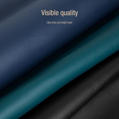 Защитный чехол NILLKIN CamShield Leather Case для Samsung Galaxy S22 Ultra (S908) - Blue