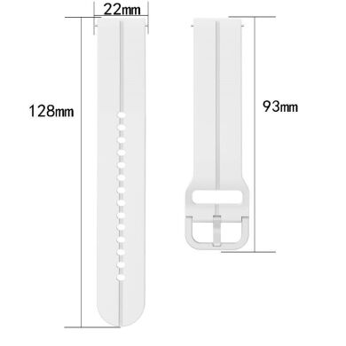 Ремешок Deexe Soft Line для часов с шириной крепления 22мм - White
