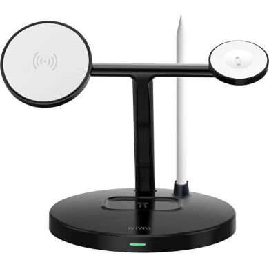 Беспроводное зарядное устройство WIWU Wi-W032 Magnetic 4 in 1 (15W) - Black