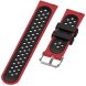 Ремінець Deexe Dot Color для годинників з шириною кріплення 18 мм - Red / Black