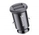 Автомобільний зарядний пристрій BASEUS Grain Mini 3.1A Dual USB Smart Car Charger - Black