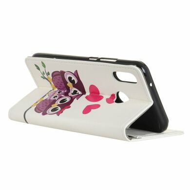 Чехол Deexe Life Style Wallet для Samsung Galaxy A10s (A107) - Owls and Hearts