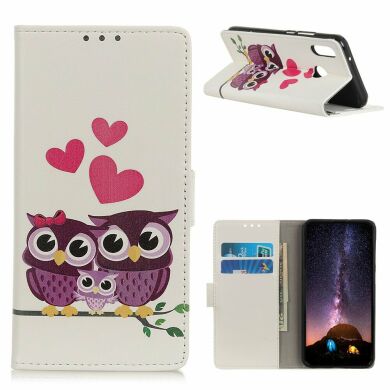 Чехол Deexe Life Style Wallet для Samsung Galaxy A10s (A107) - Owls and Hearts