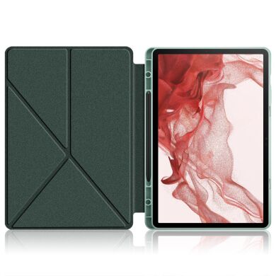 Чохол Deexe Origami Case для Samsung Galaxy Tab S9 Plus (X810/816) - Blackish Green