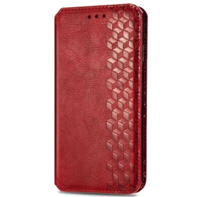 Чехол Deexe Rhombus Wallet для Samsung Galaxy A04 (A045) - Red