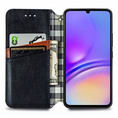 Чехол Deexe Rhombus Wallet для Samsung Galaxy A06 (A065) - Black