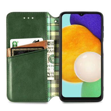 Чехол Deexe Rhombus Wallet для Samsung Galaxy A13 5G (A136) / A04s (A047) - Green