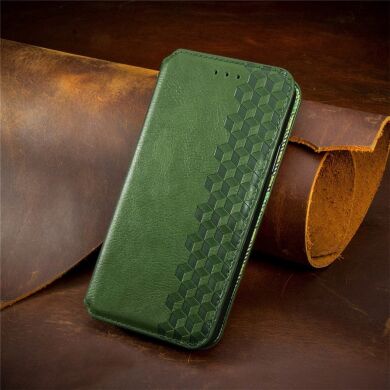 Чехол Deexe Rhombus Wallet для Samsung Galaxy A13 5G (A136) / A04s (A047) - Green