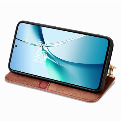 Чохол Deexe Rhombus Wallet для Samsung Galaxy A37 (A376) - Brown
