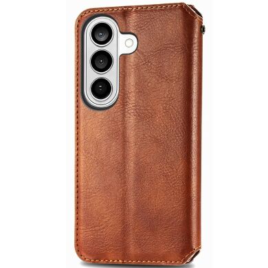 Чохол Deexe Rhombus Wallet для Samsung Galaxy A37 (A376) - Brown