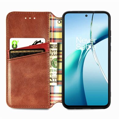 Чохол Deexe Rhombus Wallet для Samsung Galaxy A37 (A376) - Brown
