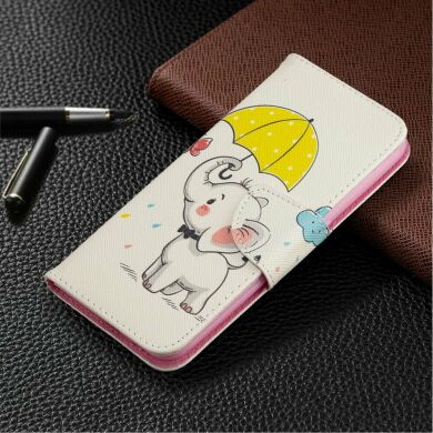 Чехол-книжка Deexe Color Wallet для Samsung Galaxy A01 (A015) - Elephant Holding an Umbrella