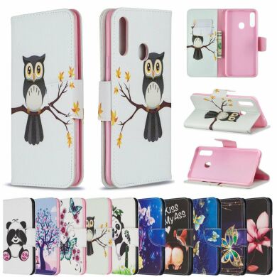 Чехол-книжка Deexe Color Wallet для Samsung Galaxy A20s (A207) - Owl on the Branch