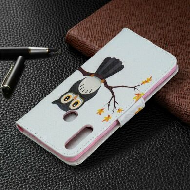 Чехол-книжка Deexe Color Wallet для Samsung Galaxy A20s (A207) - Owl on the Branch