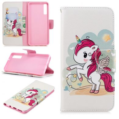 Чехол-книжка Deexe Color Wallet для Samsung Galaxy A7 2018 (A750) - Unicorn
