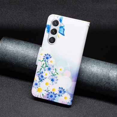 Чехол-книжка Deexe Color Wallet для Samsung Galaxy S24 (S921) / Galaxy S25 (S931) - Butterfly and Flowers