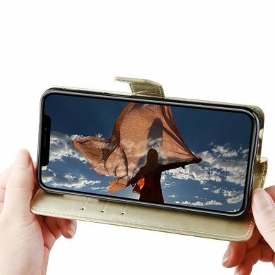 Чехол-книжка Deexe Wallet Style для Samsung Galaxy M11 (M115) - Gold