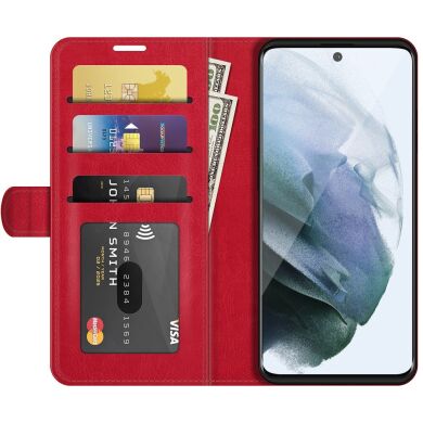 Чохол-книжка Deexe Wallet Style для Samsung Galaxy S21 FE (G990) - Red