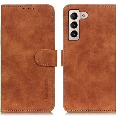 Чехол-книжка KHAZNEH Retro Wallet для Samsung Galaxy S22 (S901) - Brown