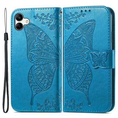 Чехол UniCase Butterfly Pattern для Samsung Galaxy A04 (A045) - Blue