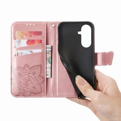 Чехол UniCase Butterfly Pattern для Samsung Galaxy A27 (A276) - Rose Gold